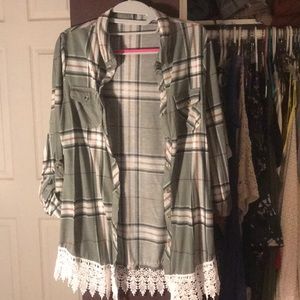 Flannel lace shirt
